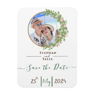Magnet Flexible Mariage Élégance Florale Enchantée