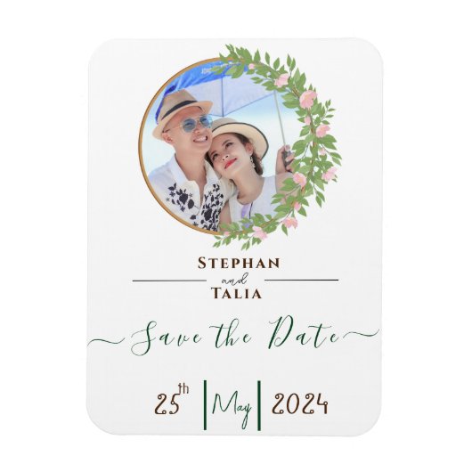Magnet Flexible Mariage Élégance Florale Enchantée (Vertical)