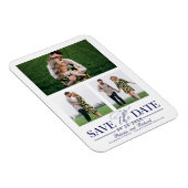 Magnet Flexible Mariage élégant Enregistrer La Date 3 Photo Collag (Côté Droit)
