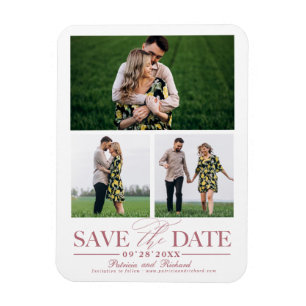Magnet Flexible Mariage Élégant Enregistrer La Date Mariage Plusie