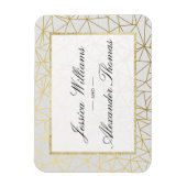 Magnet Flexible Mariage élégant or et blanc (Vertical)