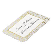 Magnet Flexible Mariage élégant or et blanc (Côté Gauche)