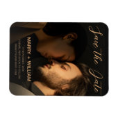 Magnet Flexible Mariage Élégant Tendances à Sauver La Date Photo (Horizontal)