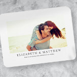 Magnet Flexible Mariage | Élégante photo personnalisée moderne<br><div class="desc">Ce design est une modèle simple,  élégante et moderne. Ajouter des photos personnalisées</div>