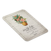 Magnet Flexible Mariage en brique d'ananas floral Enregistrer la d (Côté Droit)