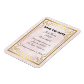 Magnet Flexible Mariage en marbre rose géométrique or Enregistrer  (Côté Gauche)