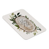 Magnet Flexible Mariage en tranches de bois rustique enregistrer l (Côté Droit)