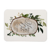 Magnet Flexible Mariage en tranches de bois rustique enregistrer l (Horizontal)