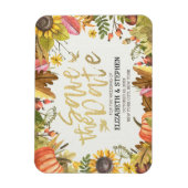 Magnet Flexible Mariage Enregistrer La Date Automne Automne Feuill (Vertical)