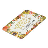 Magnet Flexible Mariage Enregistrer La Date Automne Automne Feuill (Côté Gauche)