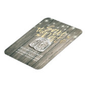 Magnet Flexible Mariage Enregistrer La Date Bois Mason Jar String  (Côté Gauche)