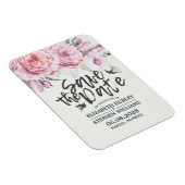 Magnet Flexible Mariage Enregistrer La Date Chic Aquarelle Boho Fl (Côté Droit)
