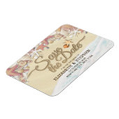 Magnet Flexible Mariage Enregistrer La Date Été Sandy Beach Starfi (Côté Gauche)