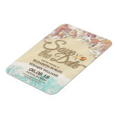 Magnet Flexible Mariage Enregistrer La Date Été Sandy Beach Starfi (Côté Gauche)