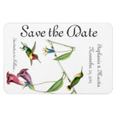 Magnet Flexible Mariage Enregistrer la date Hummingbirds Oiseaux F (Horizontal)