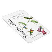 Magnet Flexible Mariage Enregistrer la date Hummingbirds Oiseaux F (Côté Droit)