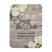 Magnet Flexible Mariage Enregistrer La Date Hydrangea String Lumiè (Vertical)