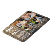 Magnet Flexible Mariage Enregistrer La Date Mason Jars Bois Photo  (Côté Gauche)