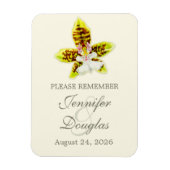 Magnet Flexible Mariage enregistrer la date orchidée aimant (Vertical)