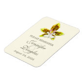 Magnet Flexible Mariage enregistrer la date orchidée aimant (Côté Gauche)