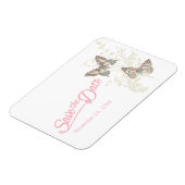 Magnet Flexible Mariage enregistrer la date papillons aimant (Côté Gauche)