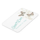 Magnet Flexible Mariage enregistrer la date papillons aimant (Côté Gauche)