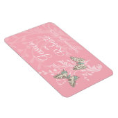 Magnet Flexible Mariage enregistrer la date papillons aimant rose (Côté Droit)