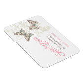 Magnet Flexible Mariage enregistrer la date papillons aimant rose (Côté Droit)