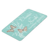 Magnet Flexible Mariage enregistrer la date papillons aimant turqu (Côté Gauche)