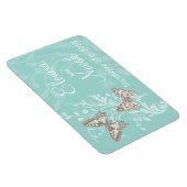 Magnet Flexible Mariage enregistrer la date papillons aimant turqu (Côté Droit)