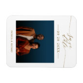 Magnet Flexible Mariage Enregistrer La Date Photo (Horizontal)