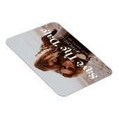 Magnet Flexible Mariage Enregistrer La Date Rétro Minimale Photo (Côté Droit)