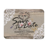 Magnet Flexible Mariage Enregistrer La Date Rustique Horseshoe Bur (Horizontal)