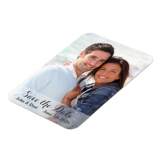 Magnet Flexible Mariage Enregistrer la date - Script simple (Côté Gauche)