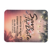 Magnet Flexible Mariage Enregistrer La Date Summer Beach Palm Tree (Horizontal)