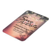 Magnet Flexible Mariage Enregistrer La Date Summer Beach Palm Tree (Côté Gauche)
