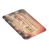 Magnet Flexible Mariage Enregistrer La Date Summer Beach Palm Tree (Côté Droit)