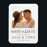 Magnet Flexible Mariage Enregistrer l'aimant de la date avec photo<br><div class="desc">Moderne enregistrer les cartes de dates pour vous prochain mariage! Rechercher d'autres éléments dans cette collection</div>
