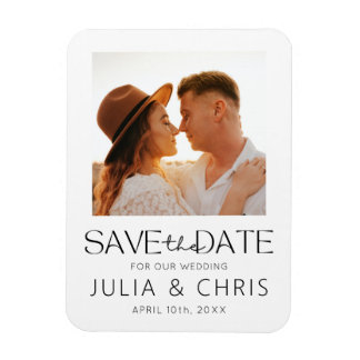 Magnet Flexible Mariage Enregistrer l'aimant de la date avec photo