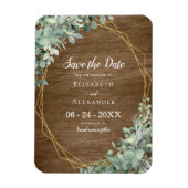 Magnet Flexible Mariage Eucalyptus en bois rustique Enregistrer la (Vertical)