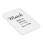 Magnet Flexible Mariage fait au ciel ajouter nom date simple calli (Côté Droit)