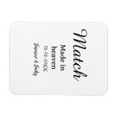 Magnet Flexible Mariage fait au ciel ajouter nom date simple calli (Horizontal)