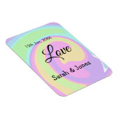 Magnet Flexible Mariage fiançailles couple coloré bohpattern (Côté Droit)