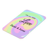 Magnet Flexible Mariage fiançailles couple coloré bohpattern (Côté Gauche)