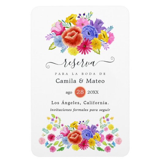 Magnet Flexible Mariage Floral Fiesta Espagnol à ne pas manquer (Vertical)