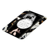 Magnet Flexible Mariage Floral Noir & Or Save the Date Greige (Côté Gauche)