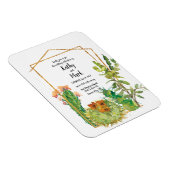 Magnet Flexible Mariage géométrique Cactus du désert en fleurs (Côté Droit)