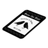 Magnet Flexible Mariage gothique corbeaux s'embrassant personnalis (Côté Gauche)