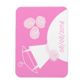Magnet Flexible Mariage Gown rose 'Date' horizontale (Vertical)