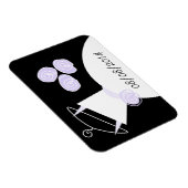 Magnet Flexible Mariage Gown violet 'Date' noir horizontal (Côté Droit)